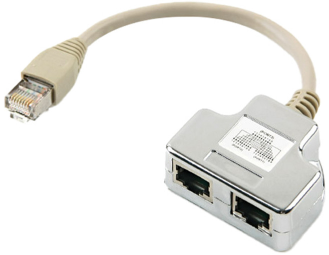 컴스 커플러 RJ45 T형 8P8C STP 1:1 방식 WT956, 혼합색상, 1개, 17cm