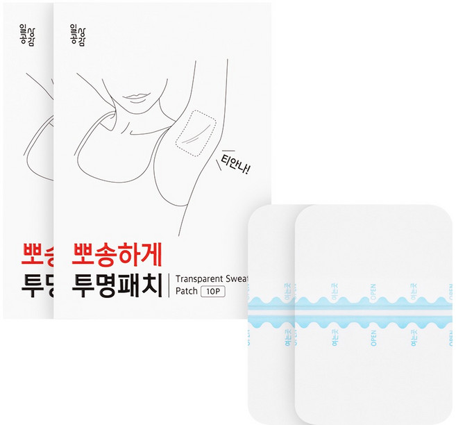 일상공감 뽀송하게 투명패치 10p, 2개