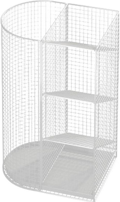 히키스 메쉬 철제 스탠드 카페 미용실 대용량 우산꽂이 R02, 1개, 화이트