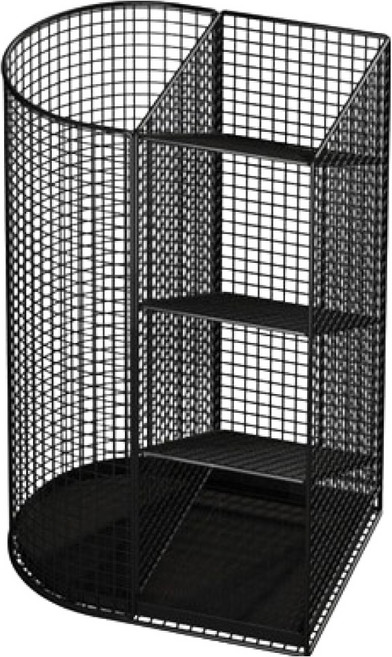 HICKIES 網狀鐵製立式咖啡廳美容院大容量雨傘架 R02, 1個, 黑色