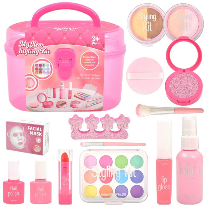 스타일링 메이크업 화장품 뷰티박스 14종 세트 598035, 핑크, 1세트