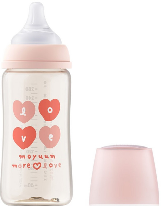 모윰 3세대 PPSU 올인원 젖병 유꼭지 모어러브, 체리, 270ml, 1개