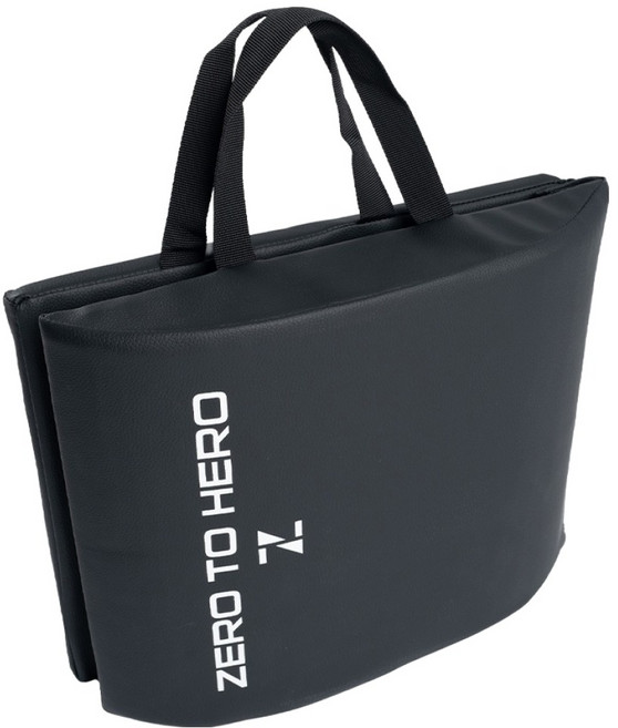 제로투히어로 휴대용 헬스 싯업 복근 운동 논슬립 AB 매트, 블랙, 1개