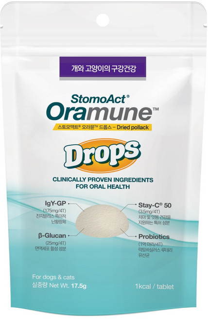 시그니처바이 반려동물 오라뮨 드롭스 드라이드 폴락 영양제, 32정, 구강/치석관리, 1개