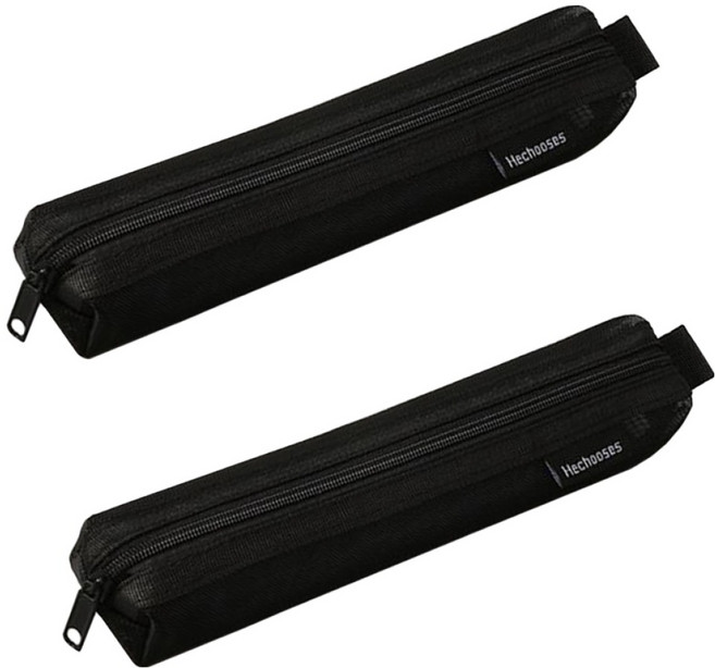 FANCYPIA 메쉬 파우치, 블랙, 2개