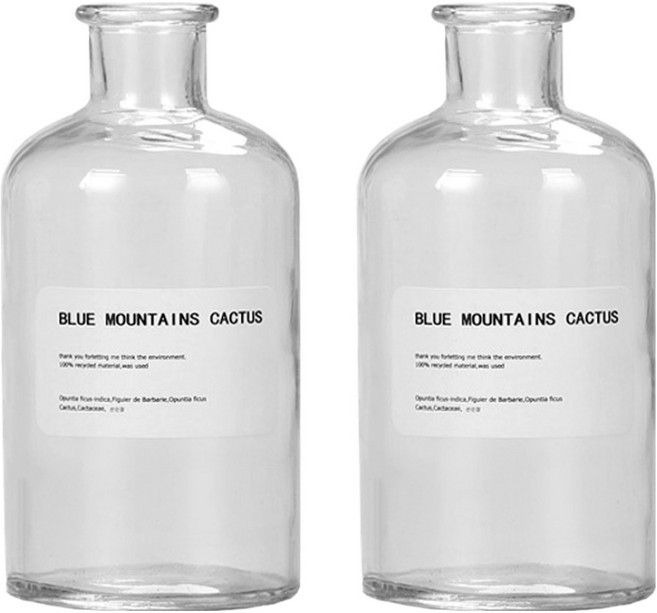 제로캔들 디퓨저 유리 용기, 투명, 500ml, 2개