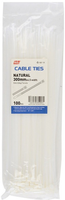 케이디와이 케이블타이 100p, 1개, 백
