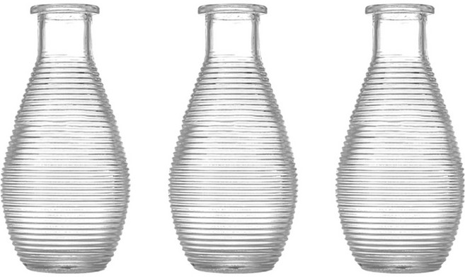 제로캔들 디퓨저 꽃 시약 공병 스트라이프 유리, 투명, 3개, 200ml