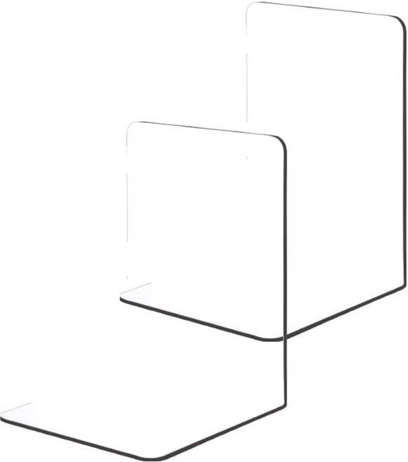 재마로 오피랩 아크릴 투명 북엔드 2p, 클리어