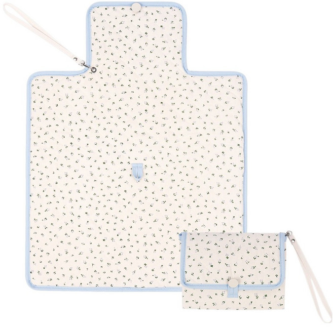 킁킁 슝슝 강아지 산책매트 휴대용 파우치형, 베이비 블루, 1개