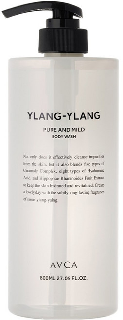 아브카 퓨어 앤 마일드 바디워시 일랑일랑, 800ml, 1개
