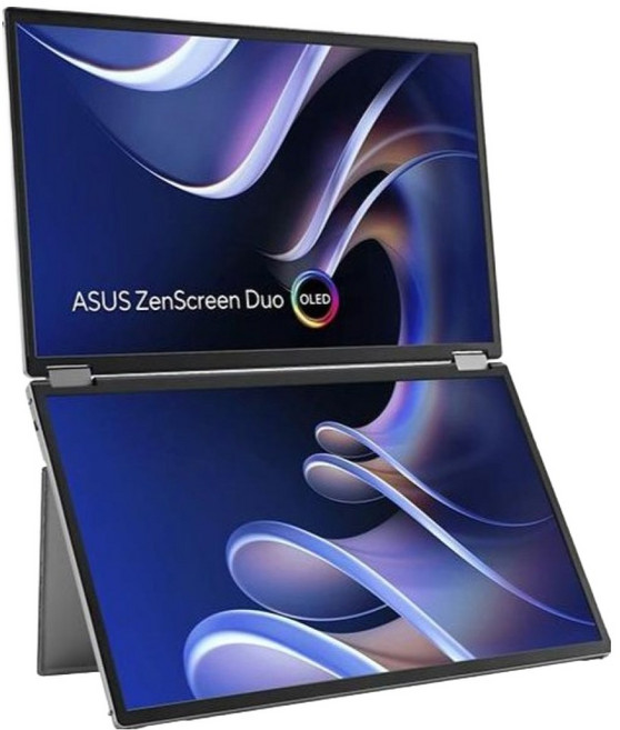 에이수스 FHD 휴대용 폴더블 포터블 모니터 WUXGA 360도 폴딩 1.07kg, 35.5cm, ZenScreen Duo OLED MQ149CD