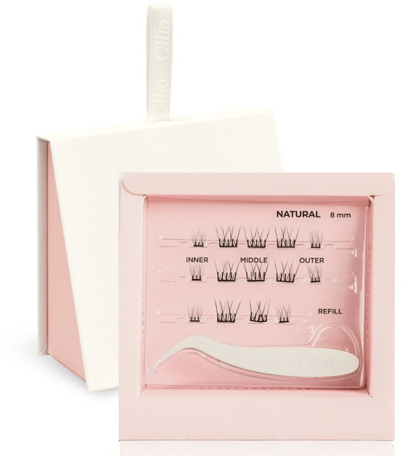 Ollio 노글루 속눈썹 키트 내추럴, 1개