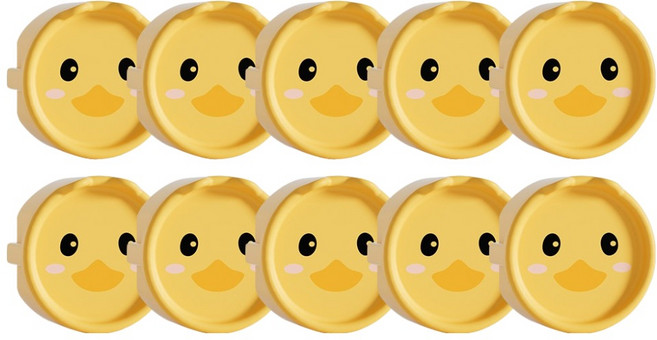 아이끌레 콘센트 감전방지 실리콘 커버, 오리옐로우, 10개