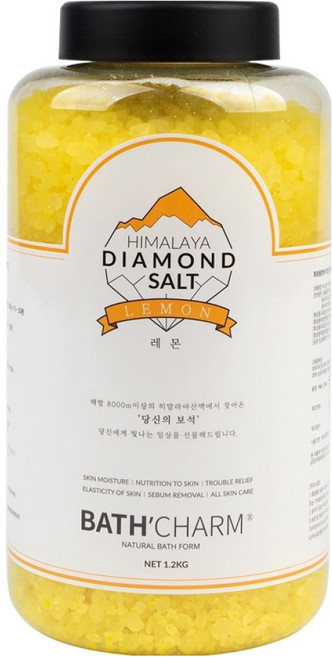 바스참 히말라야 다이아몬드 솔트 레몬, 1.2kg, 1개