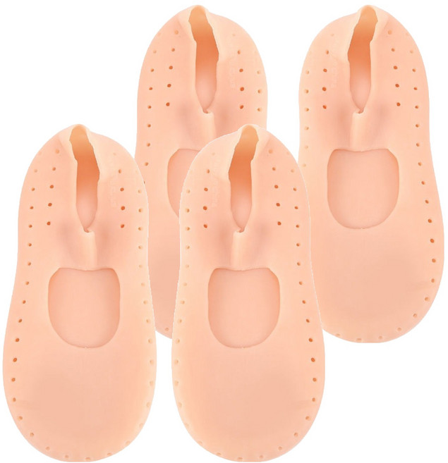 재마로 풋케어 실리콘 보습 양말 스킨 2켤레, 1세트