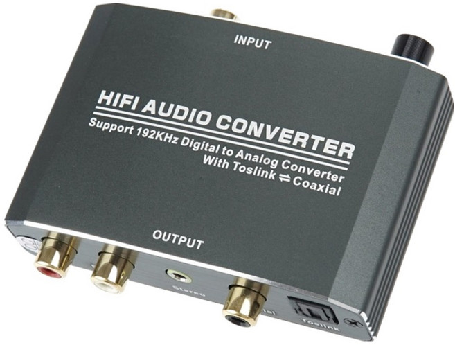 컴스 오디오 광 컨버터 디지털 to 아날로그 디지털 오디오 Toslink Coaxial, 1개