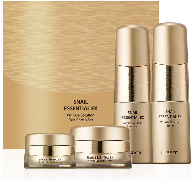 더샘 스네일 에센셜 이엑스 링클 솔루션 스킨 케어 3종 세트, 1세트