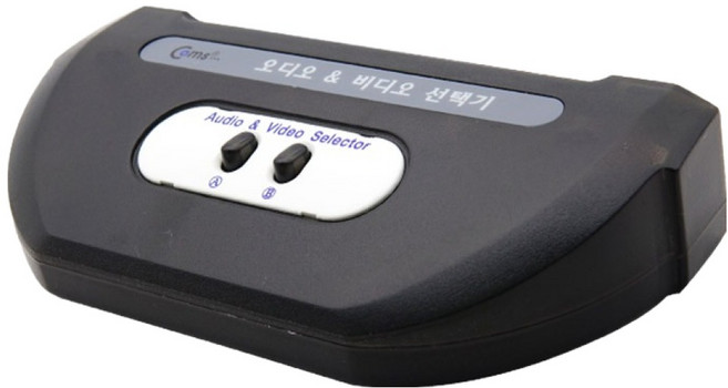 컴스 오디오 비디오 선택기 2-1 수동 스위치 3RCA, LC796, 1개