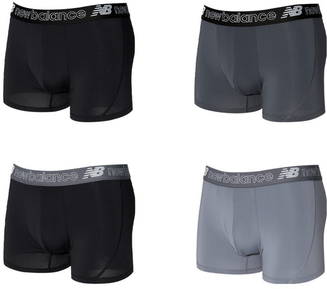 New Balance 男性 Active 990 四角褲 4件組
