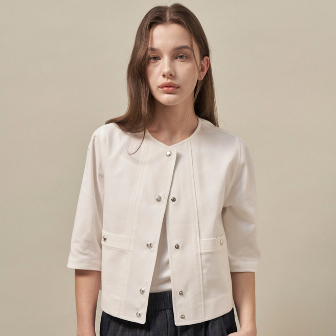 올리비아로렌 여성용 린넨 페미닌 자켓 VVCFU5M4411