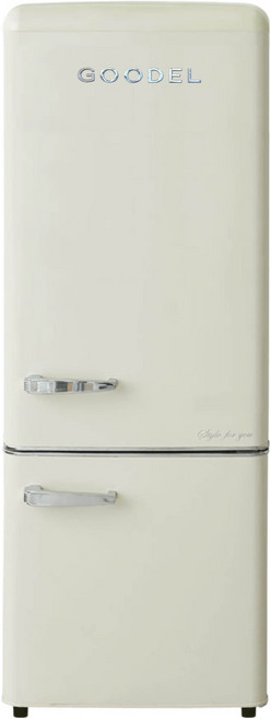 구델 리얼레트로 AI 미니 200L 2도어냉장고 방문설치, RGC20ADJ