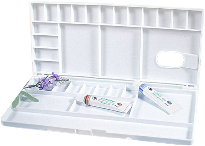 다일로 미술용 물감 팔레트 화이트 29 x 12.8 cm, 1개, 31칸