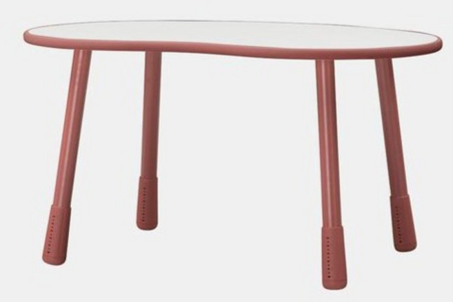 일룸 팅클팝 1200폭 그로잉책상 방문설치, 키즈레드(피넛형)