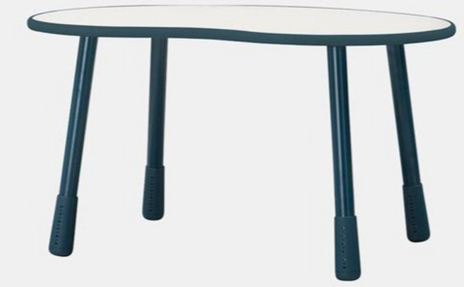 일룸 팅클팝 1200폭 그로잉책상 방문설치, 키즈블루(피넛형)