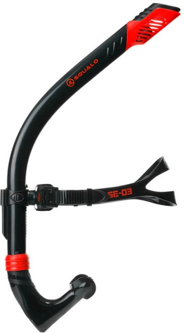 스쿠알로 센터스노클 SE-03, 블랙 + 레드