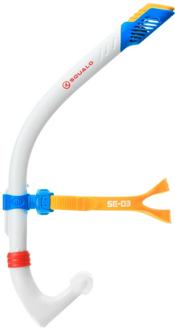 스쿠알로 센터스노클 SE-03, 화이트 + 블루