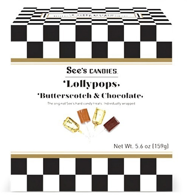 씨즈캔디 롤리팝 버터스카치 & 초콜릿 8p, 1개, 159g