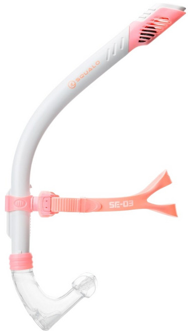 스쿠알로 센터스노클 SE-03, 화이트 + 핑크