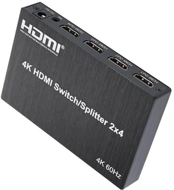 컴스 HDMI 매트릭스 선택기 2x4 Matrix 4K 60Hz, 혼합색상, 1개