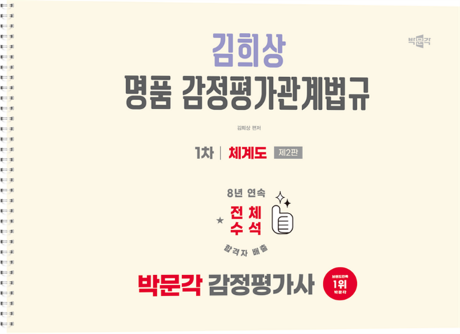 감정평가사 1차 김희상 명품 감정평가관계법규 체계도 제2판, 박문각