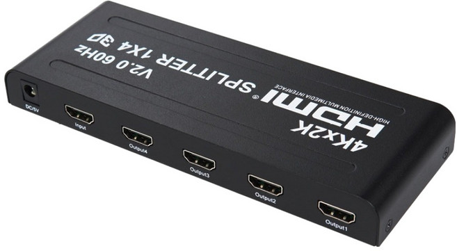 컴스 HDMI 분배기 1-4 4K 60Hz UHD, 1개, TB634