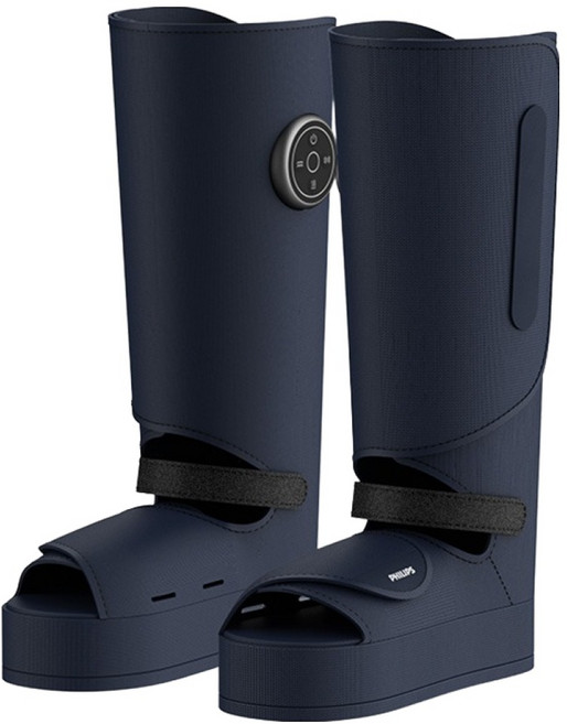 필립스 발 다리 공기압 온열 마사지 부츠, PPM6541, 다크블루
