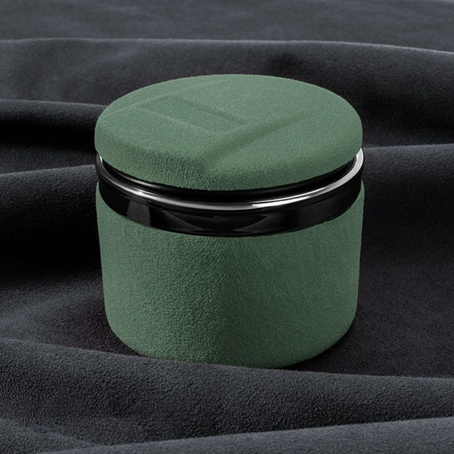 카에버 차량용 공간간섭제로 프리미엄 가죽 재떨이 M, 그린, 1개