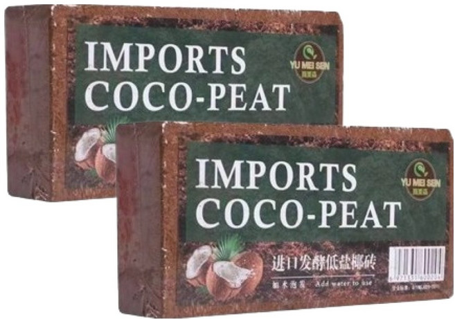 그린허그 코코피트 압축 블록, 600g, 2개