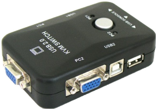 컴스 USB KVM 스위치 - PC 2대 연결 주변장치 연결 가능, U2476, 1개