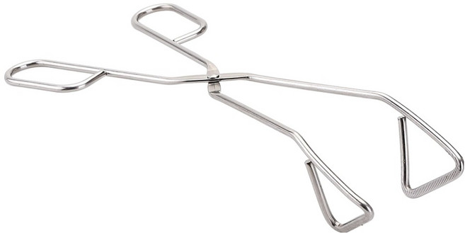 노뉴 304 스테인리스 가위형 트라이앵글 요리집게, 실버, 1개