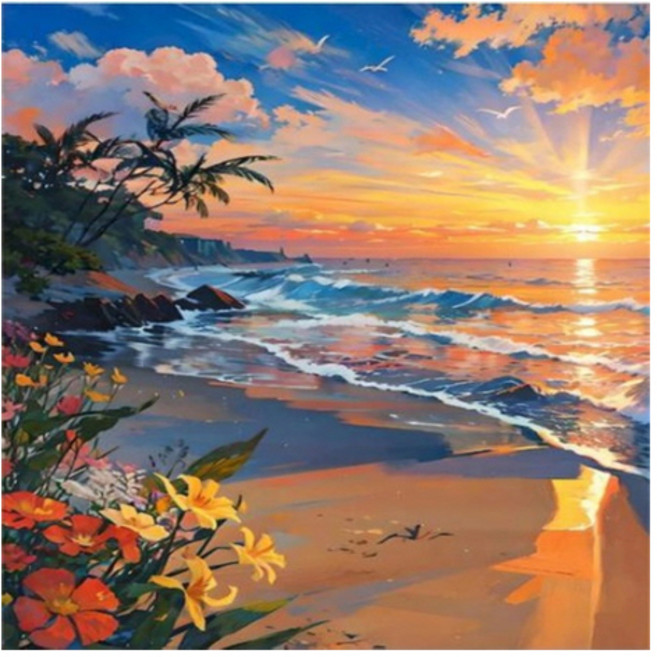 모노젠트 DIY 명화 풍경 그림그리기 세트 40 x 50 cm, Type A, 1개