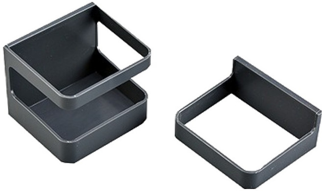 올하이 다용도 거치대 부착형 우산꽂이 걸이 세트, 1세트, 블랙