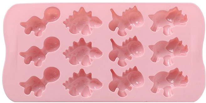 모노젠트 공룡모양 석고 비누 실리콘 몰드, 핑크, 1개