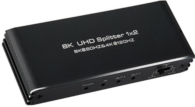컴스 2.1 1-2 8K 60Hz 4K 120Hz EDID 수동스위치 HDMI 분배기 OU081, 1개