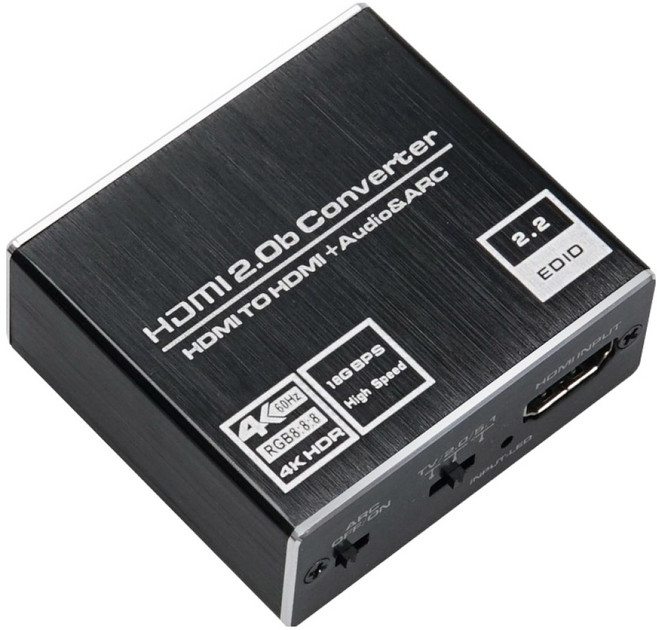 Coms HDMI 轉 HDMI SPDIF 立體聲 3.5mm 訊號分離音訊轉換器, 1個, OU952