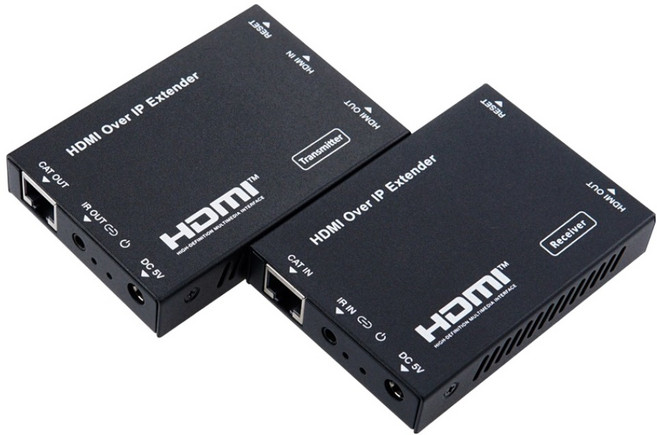 컴스 전송 거리 150m Full HD지원 HDMI 리피터 RJ45 송 수신기 세트, PV959S, 1세트