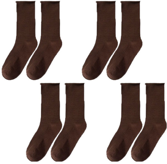 소니오 여성용 심플 컬러 양말 4켤레