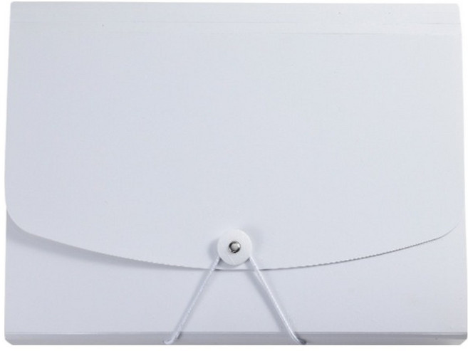 빅벅 아코디언 파일 수납 정리 13칸, 무지개 화이트, 1개