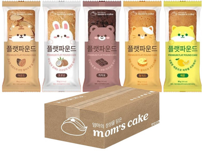 맘스케이크 플랫파운드 혼합세트, 15개, 50g